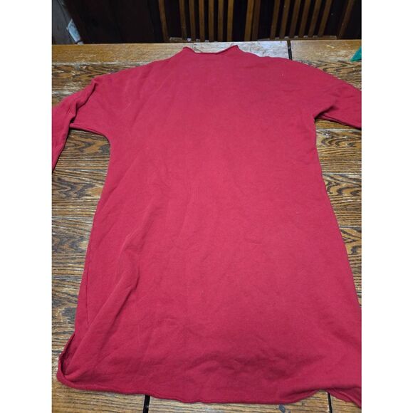 Frank & Eileen IZZIE Sweatshirt Party Dress TRIPLE FLEECE In  Cranberry Sz Large - Picture 4 of 5